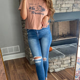 Take Me to the Mountains Faded Rust Tee