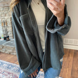 Keep The Class T. Grey Shacket