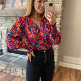Just Be Beautiful Black Berry Blouse