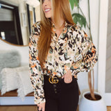 All Put Together Olive / Rust Button Up