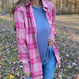 Izzy Candy Plaid Button-up