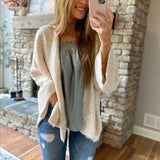 Analia Natural Brushed Wide Sleeve Cardi