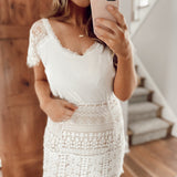 Ivory / Champagne Lace Skirt