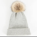 Minimalist Pom Ribbed Beanie